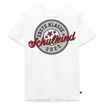 SCHULKIND 2025 - EINSCHULUNG - ERSTER SCHULTAG - Kinder Premium Bio T-Shirt - Weiß - Vorne - Hailey (125cm)