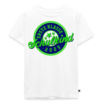 SCHULKIND 2025 - EINSCHULUNG - ERSTER SCHULTAG - Kinder Premium Bio T-Shirt - Weiß - Vorne - Hailey (125cm)