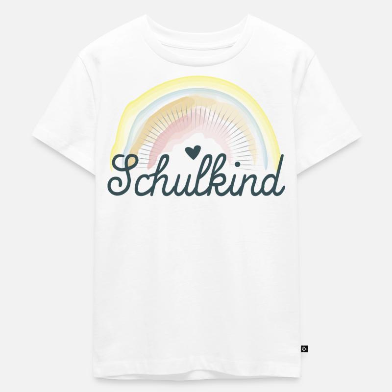 Schulkind - Kinder Premium Bio T-Shirt - Weiß
