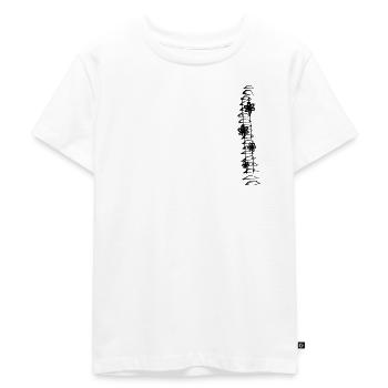Floral Scoliosis Spinal Fusion Black - Kids Premium Organic T-Shirt - white - Front - Hailey (125cm)
