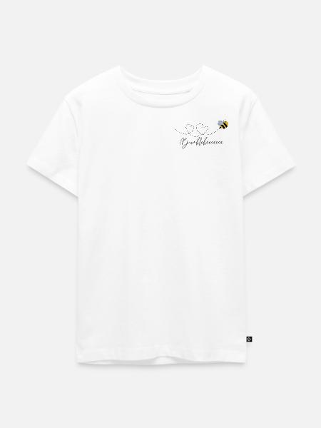 Bumblebee Liebe - Kinder Premium Bio T-Shirt - Weiß