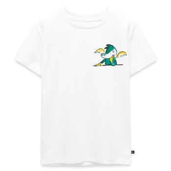 TABALUGA Kleiner Grüner Drache - Kinder Premium Bio T-Shirt - Weiß - Vorne - Hailey (125cm)