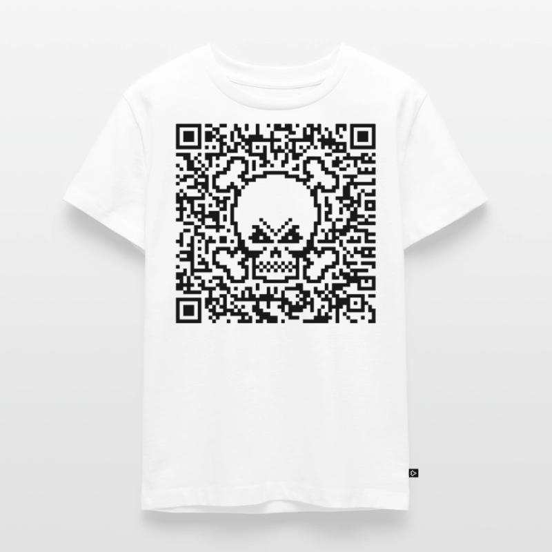 Skull / Skull (Quick Response Code / P) Kids Premium Organic T-Shirt