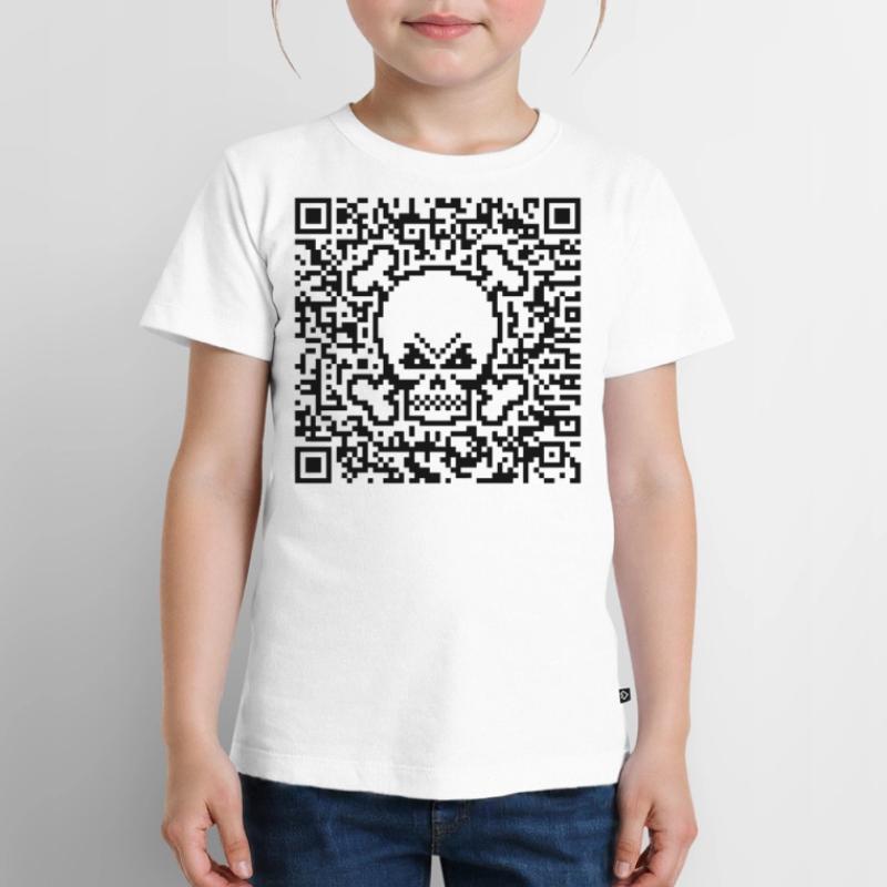Skull / Skull (Quick Response Code / P) Kids Premium Organic T-Shirt
