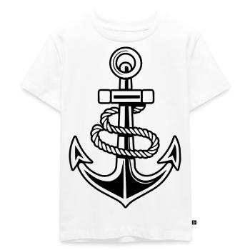 Anker Boot Schiff Nautik - Kinder Premium Bio T-Shirt - Weiß - Vorne - Hailey (125cm)