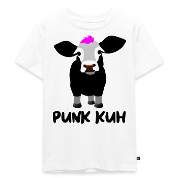 Punk Kuh - Kinder Premium Bio T-Shirt - Weiß - Vorne - Hailey (125cm)