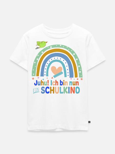 Schulstart - Kinder Premium Bio T-Shirt - Weiß