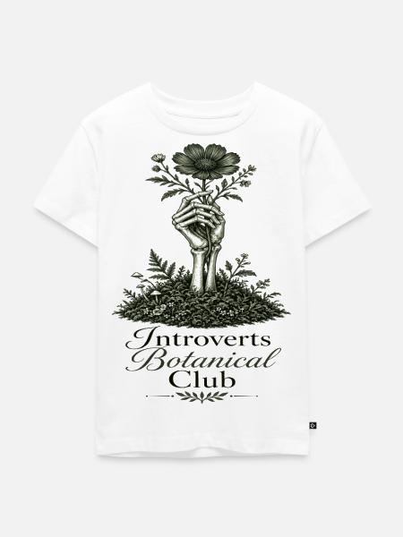Introverts Botanischer Club Blüte - Kinder Premium Bio T-Shirt - Weiß