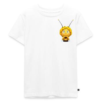 Biene Maja Herz Klatschmohnwiese - Kinder Premium Bio T-Shirt - Weiß - Vorne - Hailey (125cm)