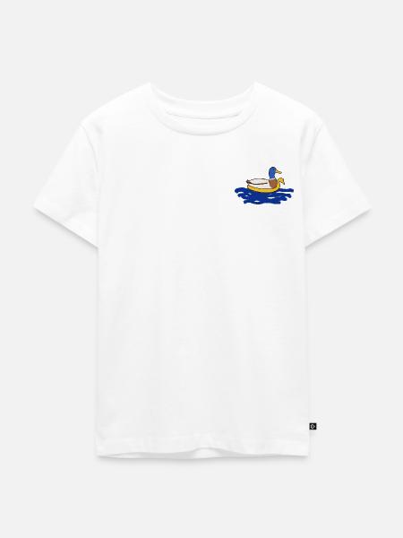 Ente mit Schwimmring - Kinder Premium Bio T-Shirt - Weiß