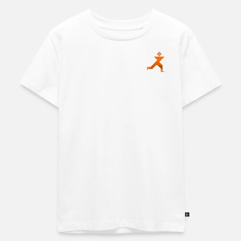 Sprinter - Tangram - Kinder Premium Bio T-Shirt - Weiß