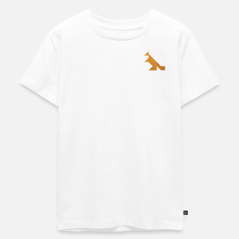 Känguru - Tangram - Kinder Premium Bio T-Shirt - Weiß