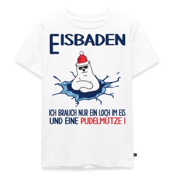 winterbader winterschwimmen pudelmütze eisbaden - Kinder Premium Bio T-Shirt - Weiß - Vorne - Hailey (125cm)