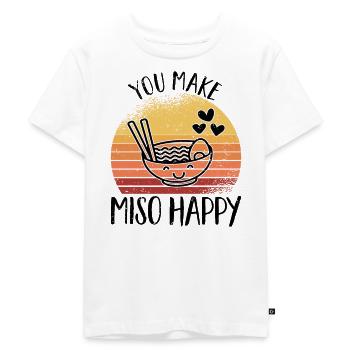 Miso Soup Japan Japanese Food Kücke - Kids Premium Organic T-Shirt - white - Front - Hailey (125cm)