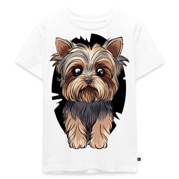Yorkshire Terrier - Kids Premium Organic T-Shirt - white - Front - Hailey (125cm)