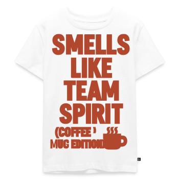 "Team No Sleep – Caffeine & Fighting Spirit" - Kids Premium Organic T-Shirt - white - Front - Hailey (125cm)