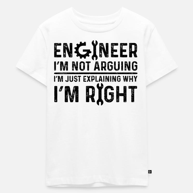 Engineer I’m Not Arguing I’m Just Explaining Why I - T-shirt Premium bio Enfant - blanc