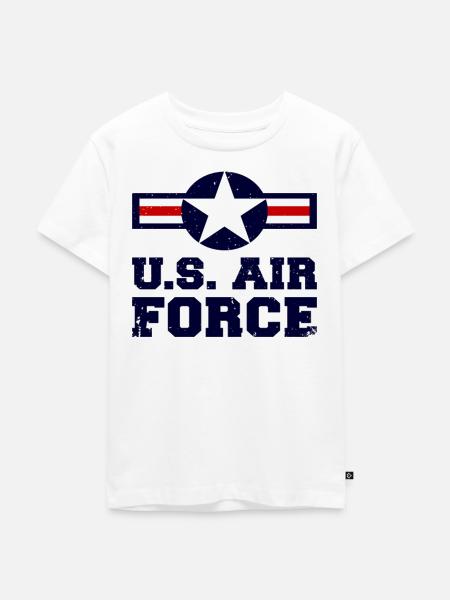 US AIR FORCE - Kinder Premium Bio T-Shirt - Weiß