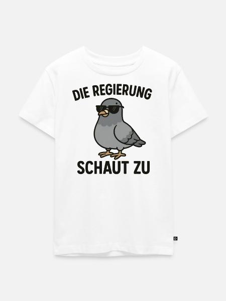 Spionage Taube - Kinder Premium Bio T-Shirt - Weiß