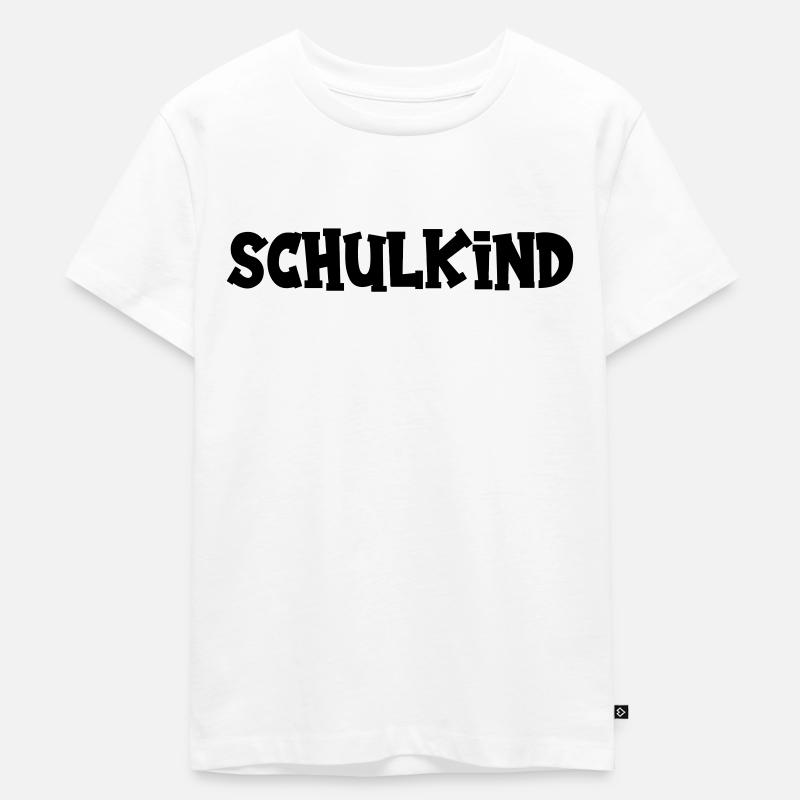 Schulkind - Kinder Premium Bio T-Shirt - Weiß