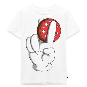 Salami often 2 fingers - Kids Premium Organic T-Shirt - white - Front - Hailey (125cm)