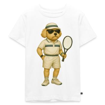 Tennis Scott - Aces mit Stil - Kinder Premium Bio T-Shirt - Weiß - Vorne - Hailey (125cm)