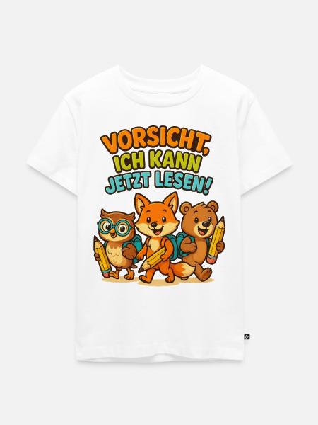 Schulstart ABC Schütze - Kinder Premium Bio T-Shirt - Weiß