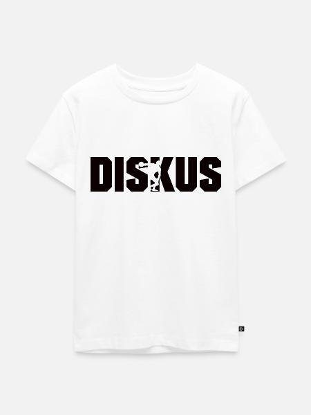DISKUS - Kinder Premium Bio T-Shirt - Weiß