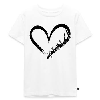 Échecs Joueur d’échecs Échec et mat Amour des échecs - T-shirt Premium bio Enfant - blanc - Devant - Hailey (125cm)