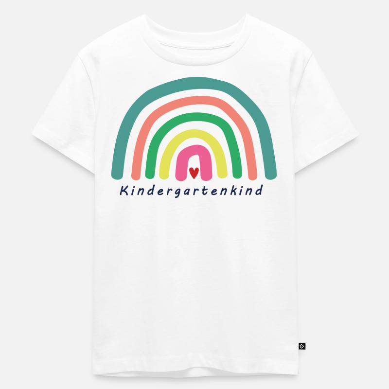 Kindergarten, Kita, Regenbogen - Kinder Premium Bio T-Shirt - Weiß