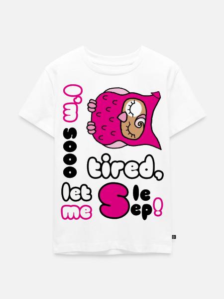 owl tired - müde eule - Kinder Premium Bio T-Shirt - Weiß