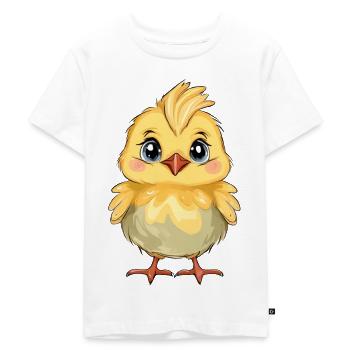 Küken - Kinder Premium Bio T-Shirt - Weiß - Vorne - Hailey (125cm)