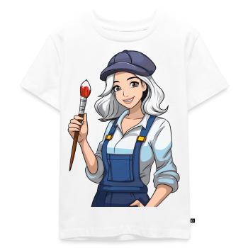 Artist - Kids Premium Organic T-Shirt - white - Front - Hailey (125cm)