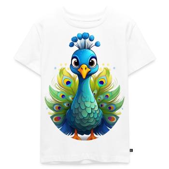 Paon - T-shirt Premium bio Enfant - blanc - Devant - Hailey (125cm)