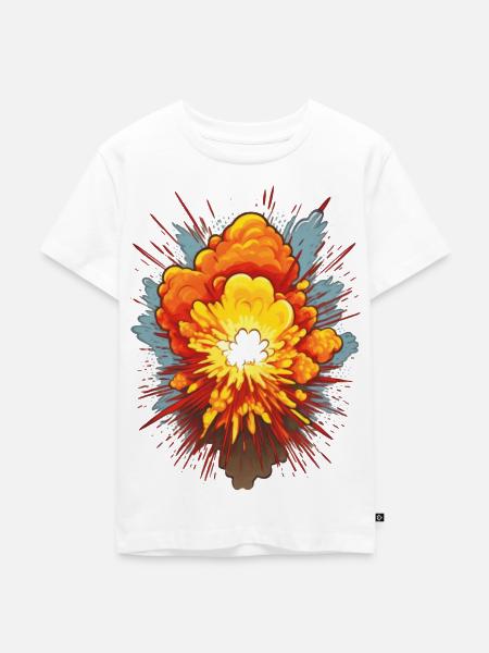 Explosion - Kinder Premium Bio T-Shirt - Weiß