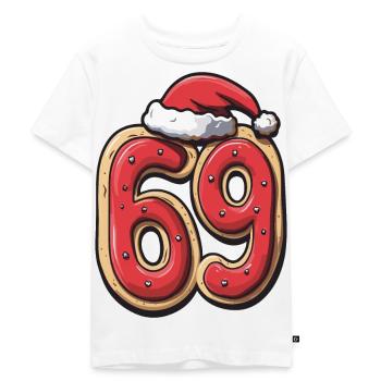69 Number Christmas Cookie - Kids Premium Organic T-Shirt - white - Front - Hailey (125cm)