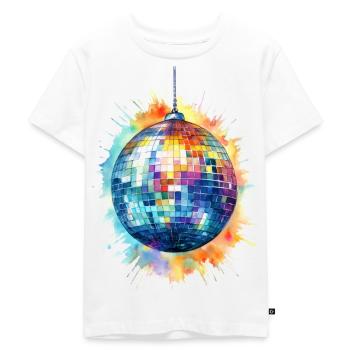 Une boule disco - T-shirt Premium bio Enfant - blanc - Devant - Hailey (125cm)