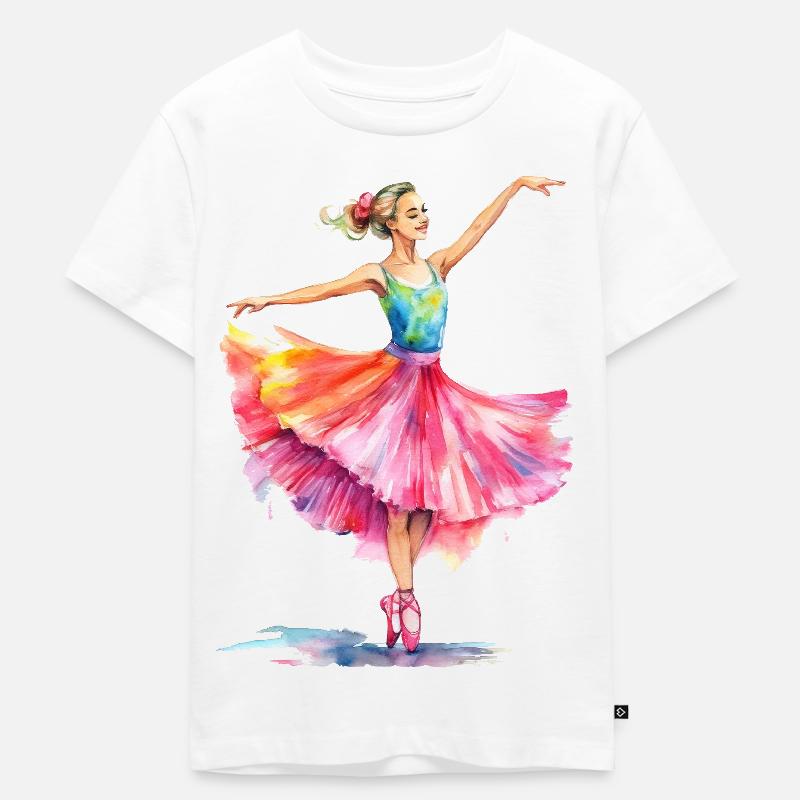 Tänzerin - Kinder Premium Bio T-Shirt - Weiß