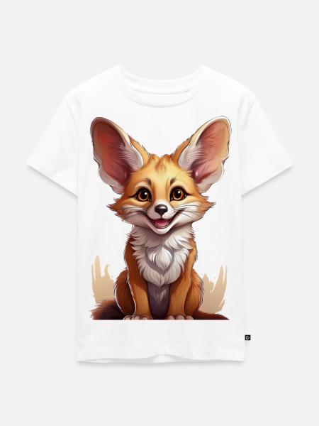 Fennek - Kinder Premium Bio T-Shirt - Weiß