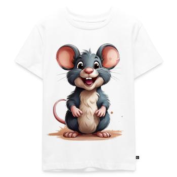Maus oder Ratte - Kinder Premium Bio T-Shirt - Weiß - Vorne - Hailey (125cm)