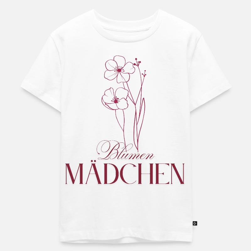 Blumenmädchen - Kinder Premium Bio T-Shirt - Weiß