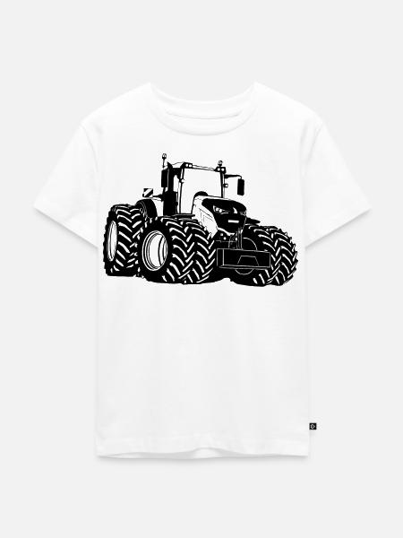 Traktor - Schlepper - Landwirt - Bauer - Kinder Premium Bio T-Shirt - Weiß