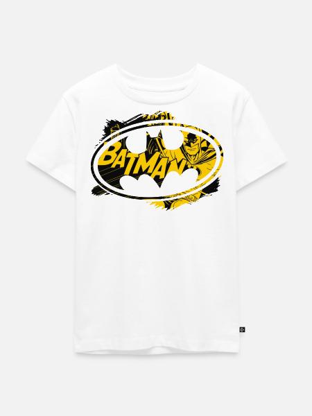 Batman Logo Gelb Schwarz Muster - Kinder Premium Bio T-Shirt -