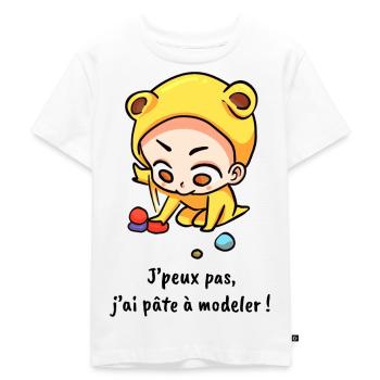 J'peux pas, j'ai pâte à modeler ! - T-shirt Premium bio Enfant - blanc - Devant - Hailey (125cm)