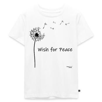 Wish for Peace - Kids Premium Organic T-Shirt - white - Front - Hailey (125cm)