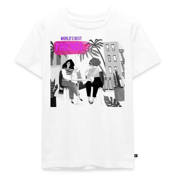Worlds best friends: Unzertrennlich! - Kinder Premium Bio T-Shirt - Weiß - Vorne - Hailey (125cm)