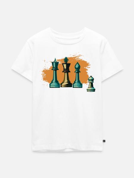 Schach - Kinder Premium Bio T-Shirt - Weiß
