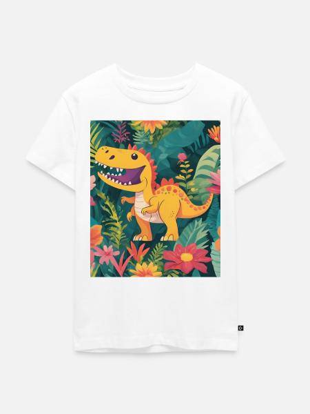 Dinosaur - Kinder Premium Bio T-Shirt - Weiß