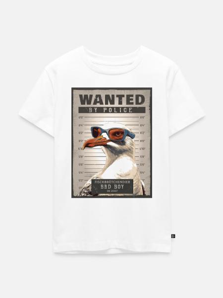 Fischbrötchendieb Möwe - Kinder Premium Bio T-Shirt - Weiß
