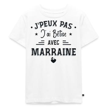 J'ai Bêtise Avec Marraine - T-shirt Premium bio Enfant - blanc - Devant - Hailey (125cm)